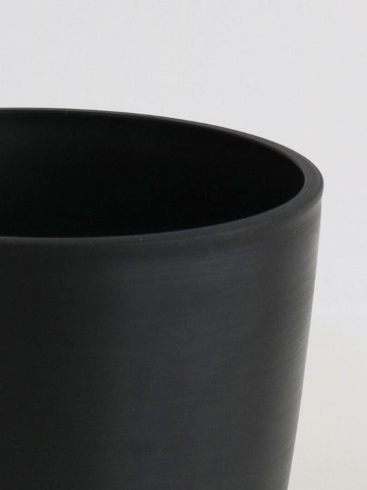 シュエット ラウンドポットブラック 6号鉢用 鉢カバー